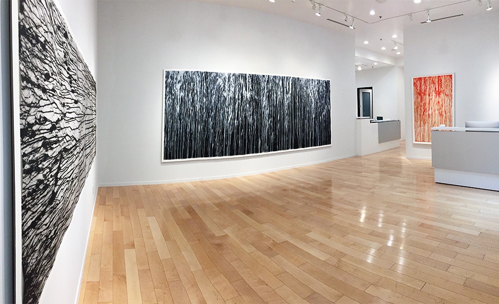 Black and White Richard Long Prints Installed for Exhibition