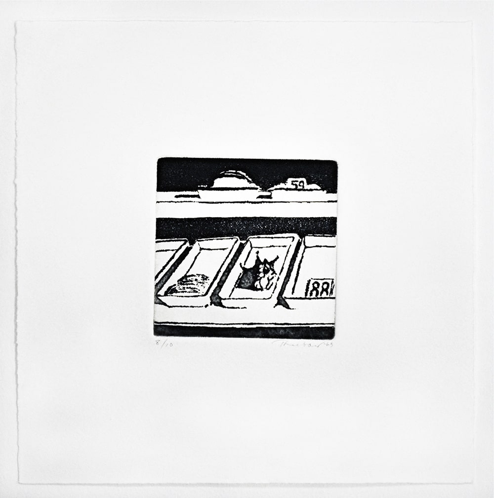 Black and White Wayne Thiebaud Print of Delicatessen