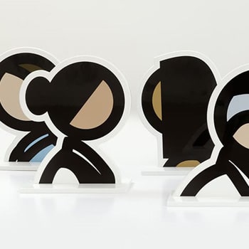 Julian Opie Heads Statues Thumbnail