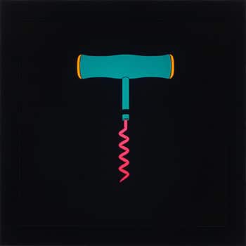 Michael Craig-Martin Corkscrew Graphic Teal Pink