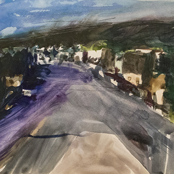 Richard Diebenkorn Watercolor Landscape Thumbnail