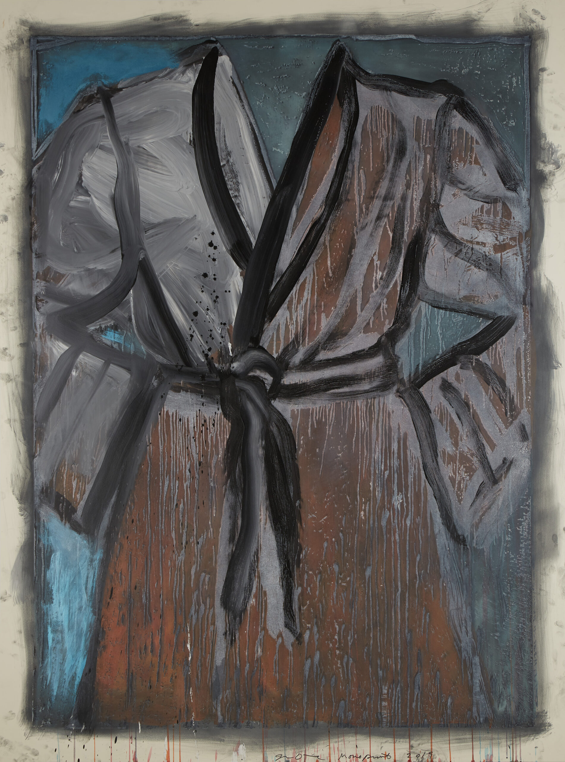 My Centimeter Man (One)_2019 ~hi Jim Dine robe print in black ink